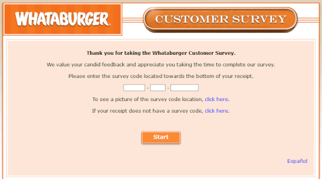 Claim Your Free Whataburger Complete the Survey